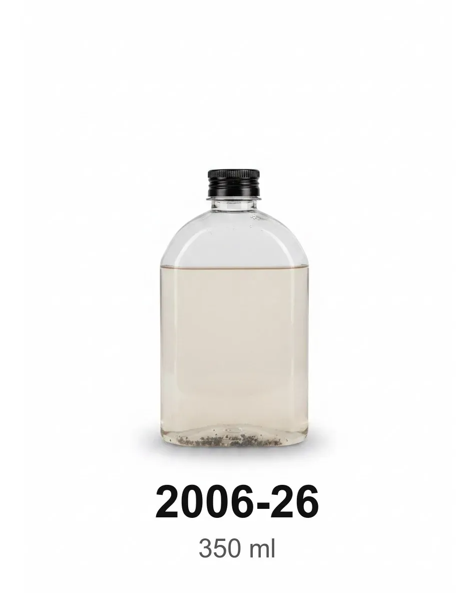 Flask-Shaped Juice Bottle with Black Cap 350 ml