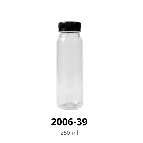 Cylindrical Juice Bottle with Tamper Cap 250 ml