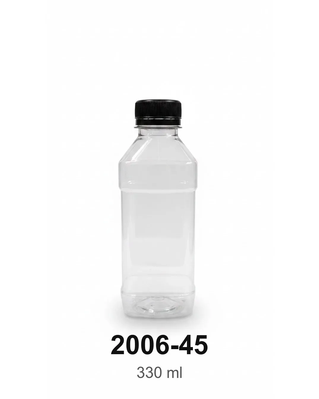 Square Juice Bottle with Tamper Cap 330 ml