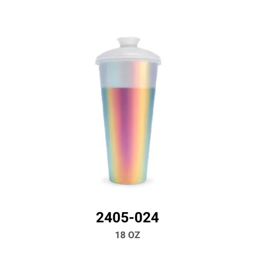 Glossy Gradient Drink Cup with Dome Lid 18 oz