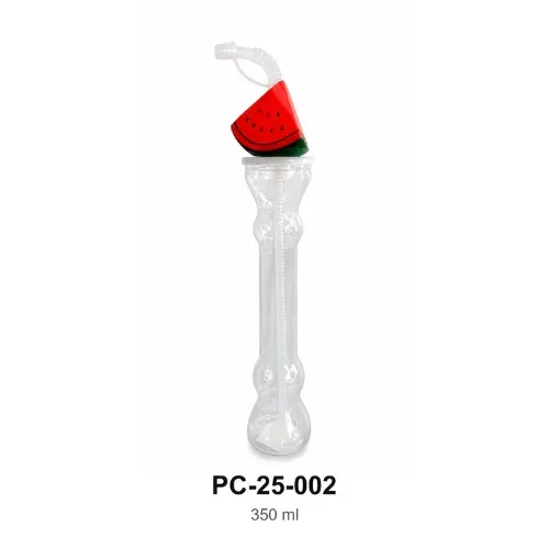 Slush Bottle with Watermelon Lid and Straw 350 ml